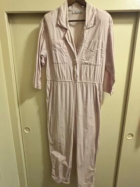 Vintage Susan Burrowes blush pink silk blend jumpsuit Size S